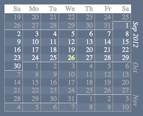 Linear calendars