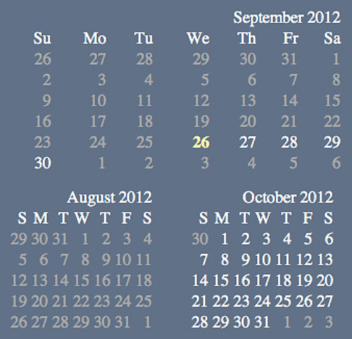 Skeuomorphic calendars