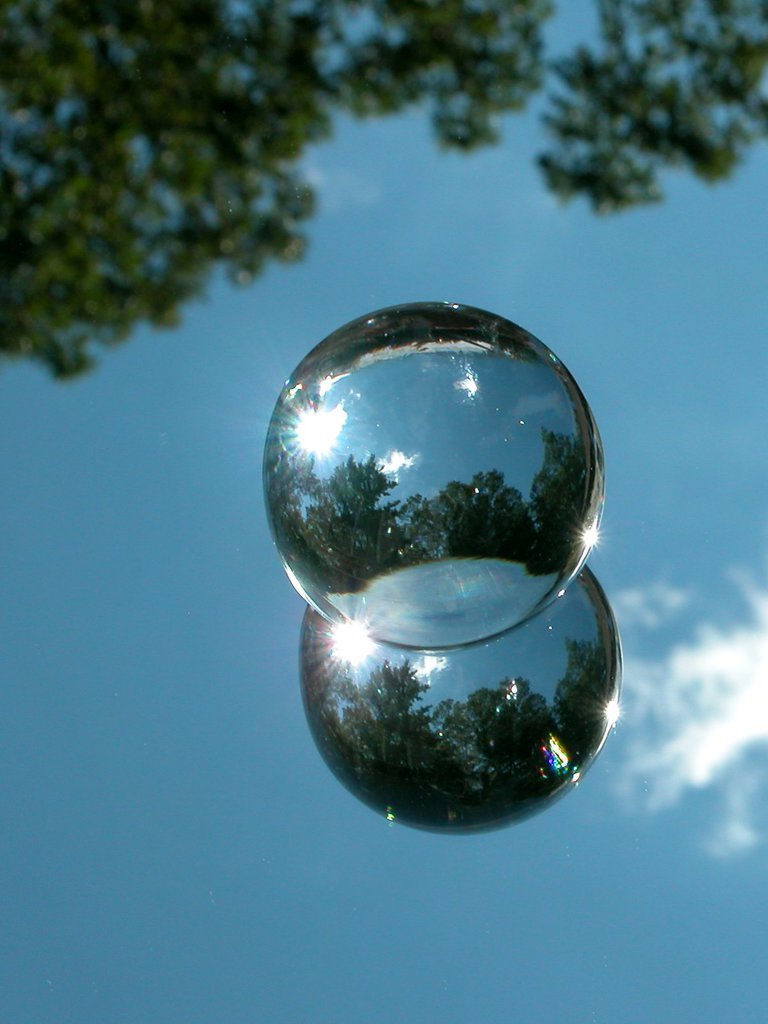Globe and sky