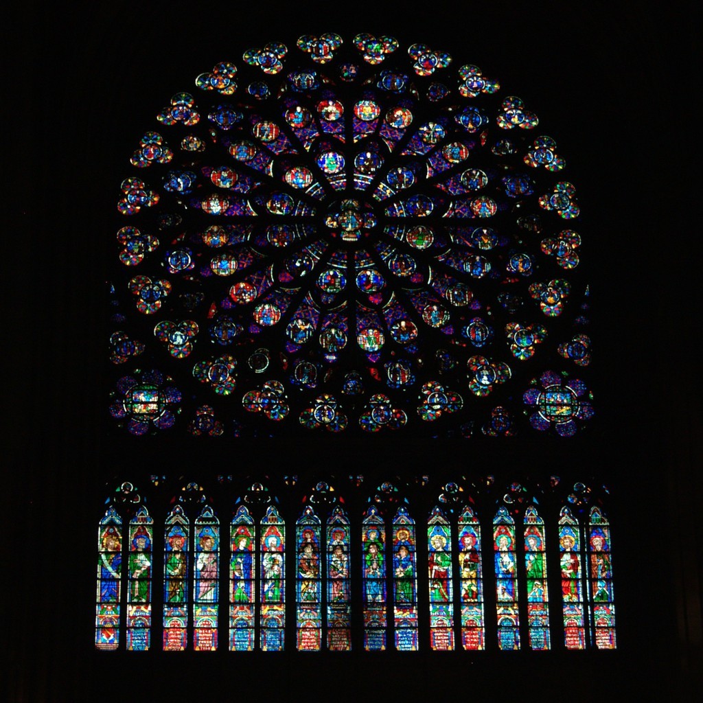 North Rose Window in Notre Dame de Paris