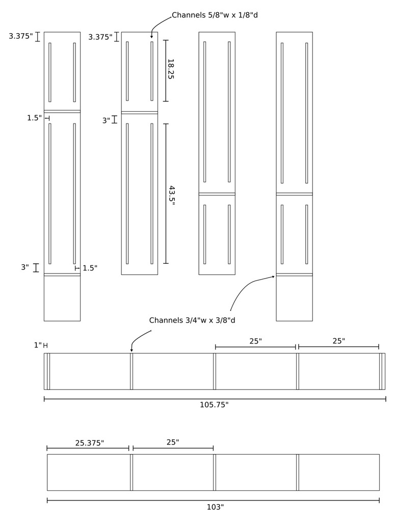 Revised bookcase plans (router detail)