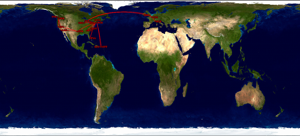 A year in flights