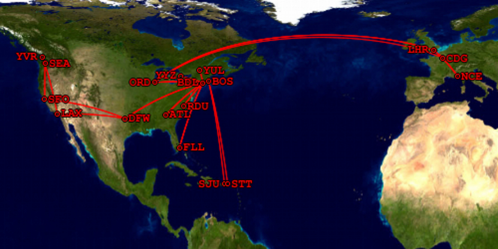 A year in flights