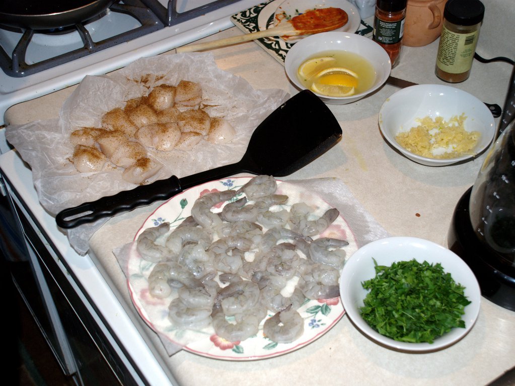 Shrimp and scallops