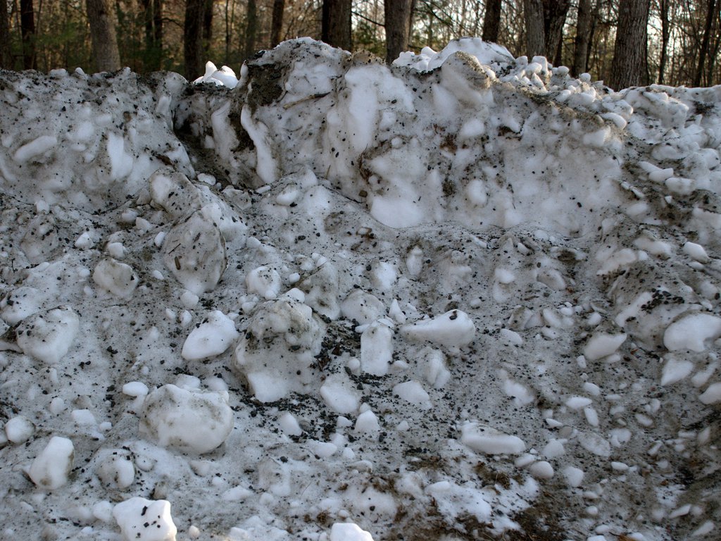 Plowed snow
