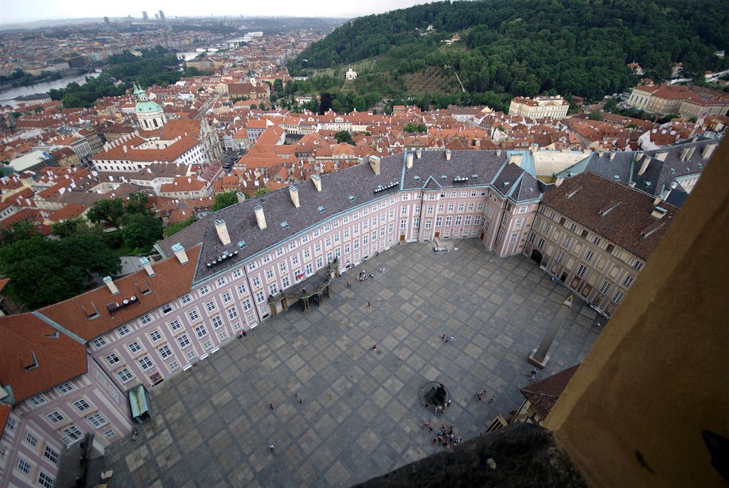 Prague Castle from the spire of St Vitus Cathedral