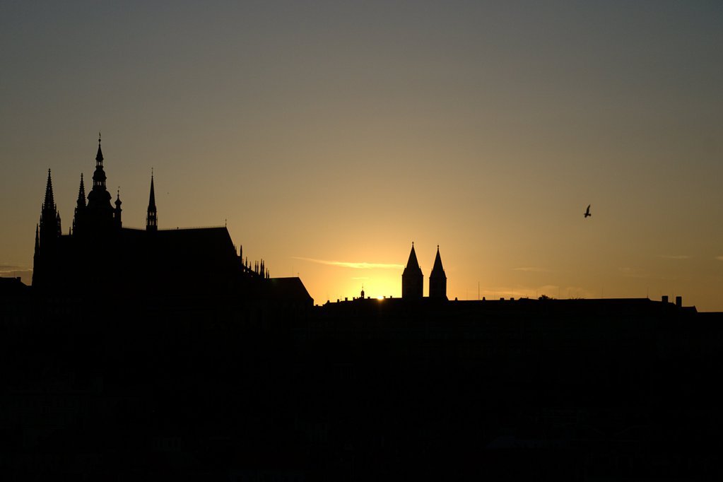 Prague Castle sunset