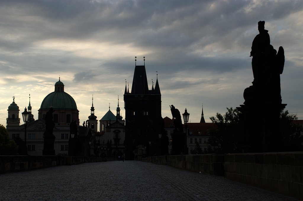 Prague silhouette