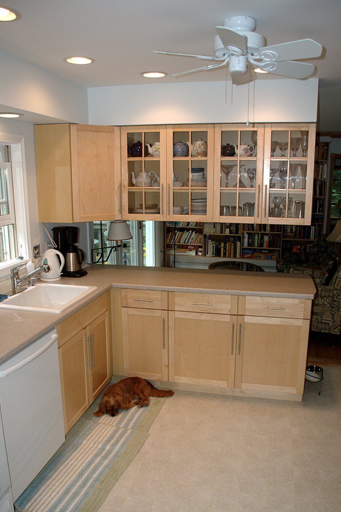 After the reno: new cabinets, new counter-top, new sink (and new floor) After the reno: new cabinets, new counter-top, new sink (and new floor)