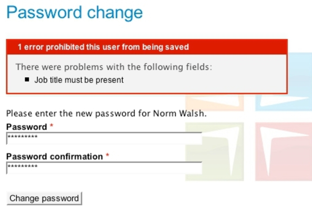 Password change