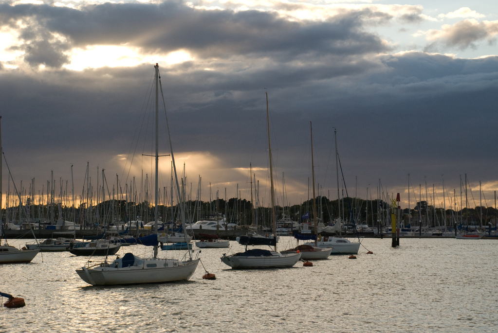 Lymington Harbour (behind us)