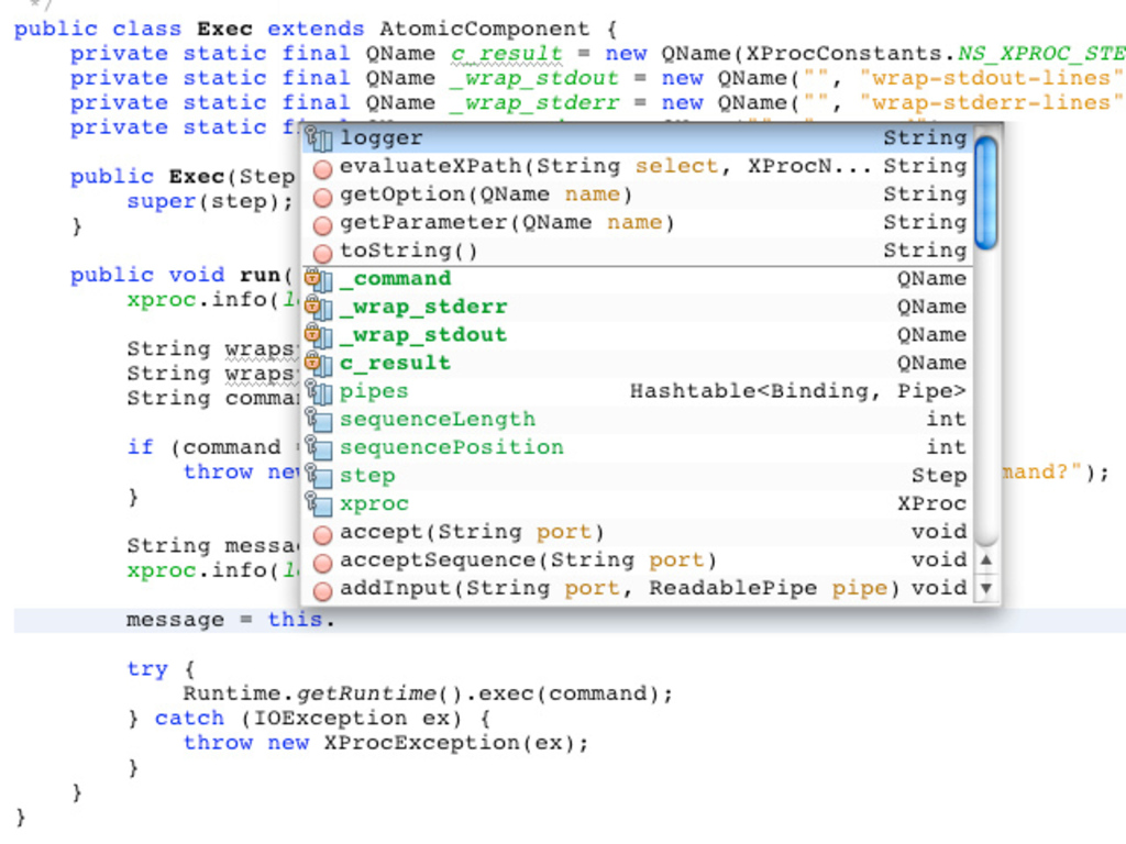 Type-sensitive completion