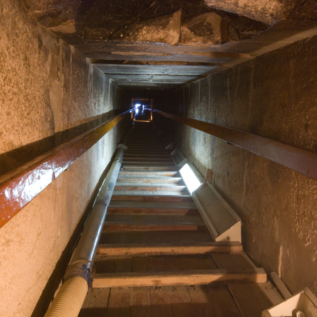 Ascending from the burial chamber
