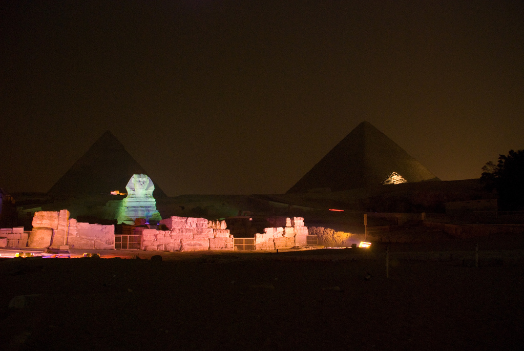 Sound and light show at the pyramids