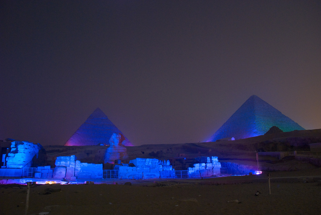 Sound and light show at the pyramids