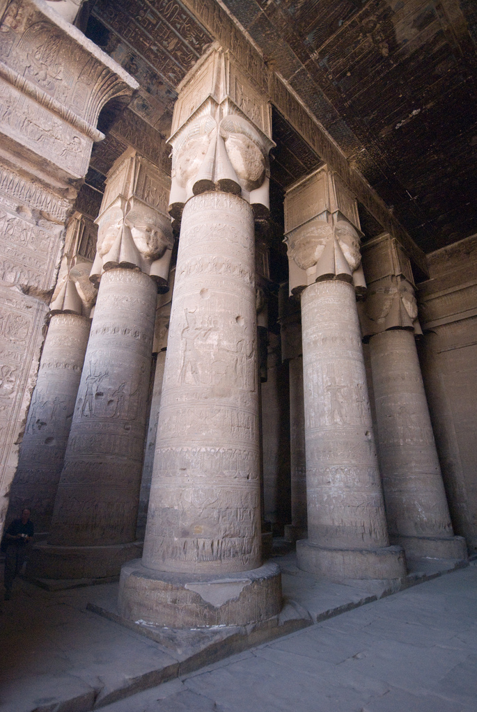 Hathor column capitals Hathor column capitals