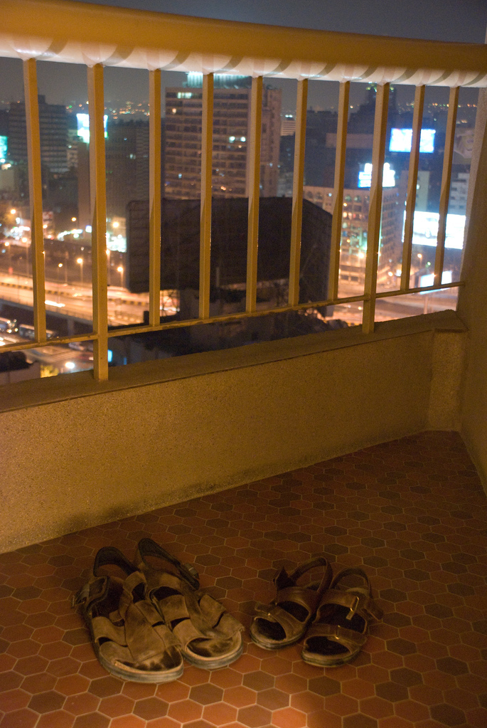 Worn out sandals