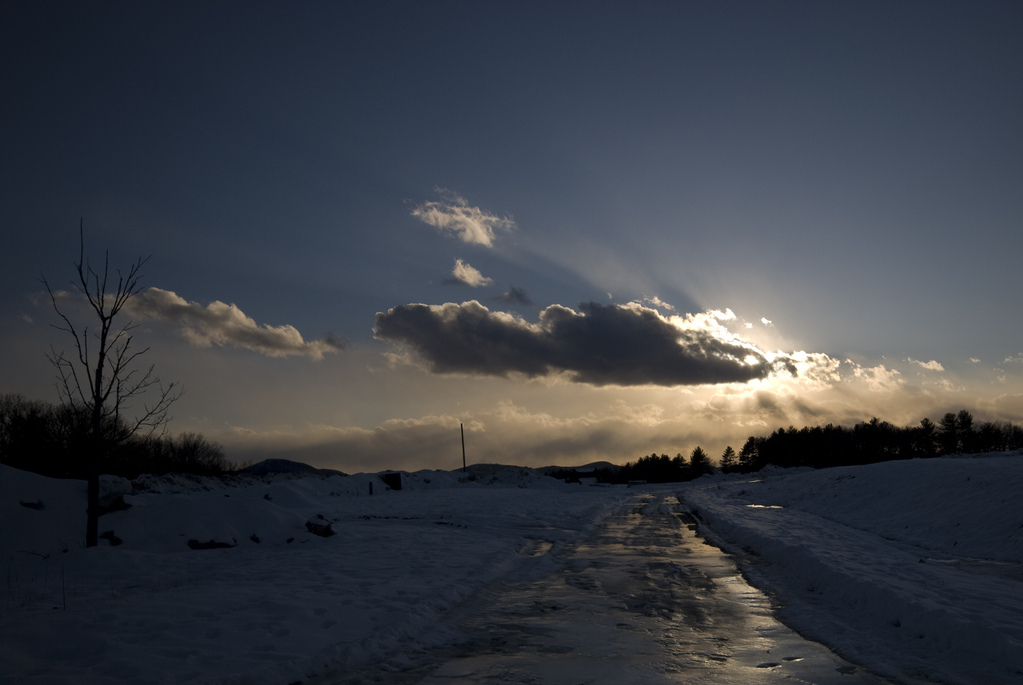 Icy sunset