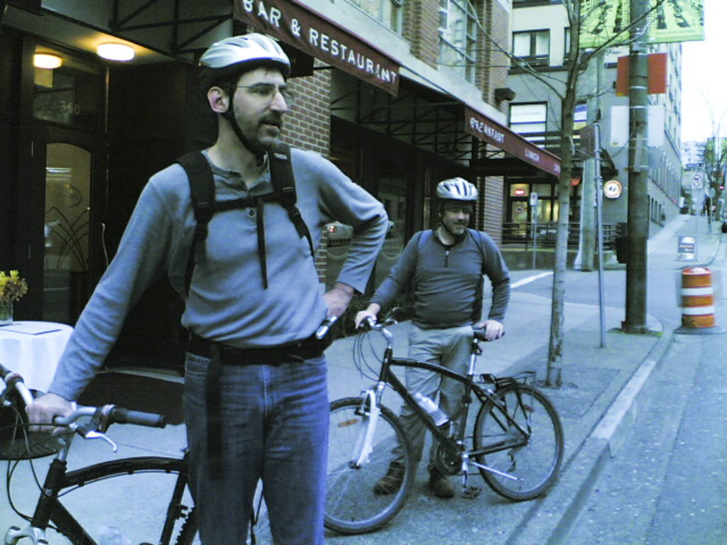 Norm and Stuart back from a ride