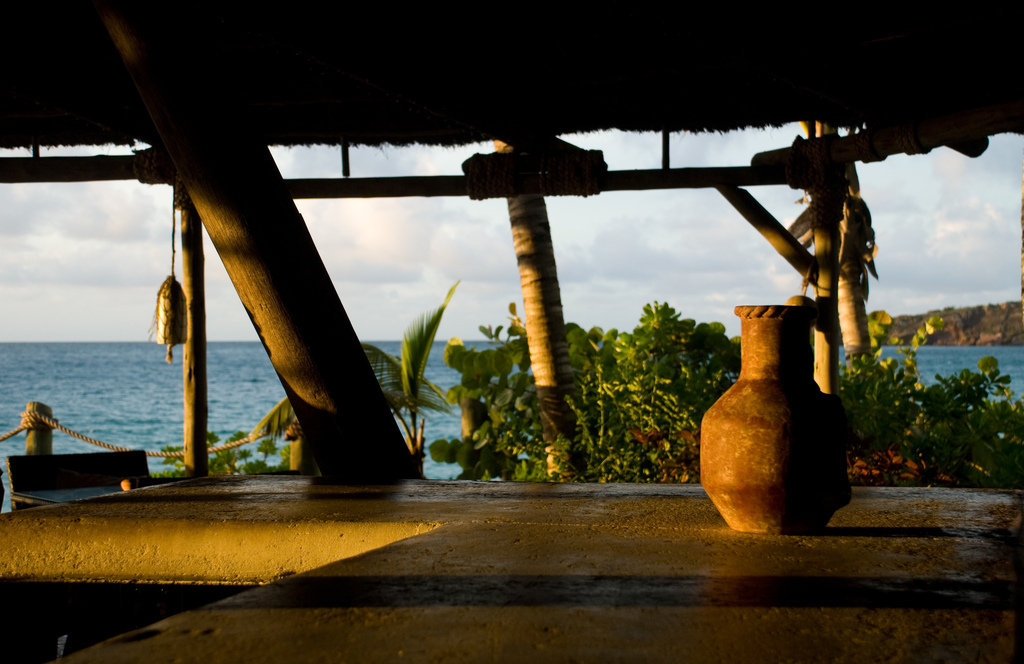 Sunset at the bar