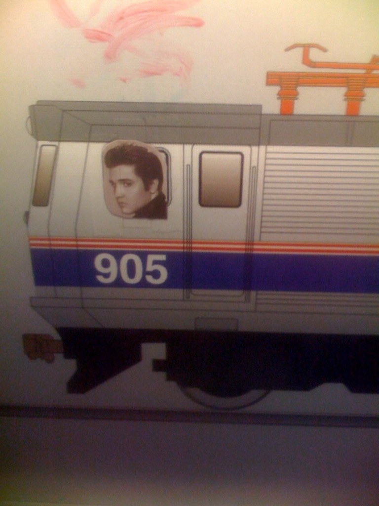 Elvis drives the Amtrak 905
