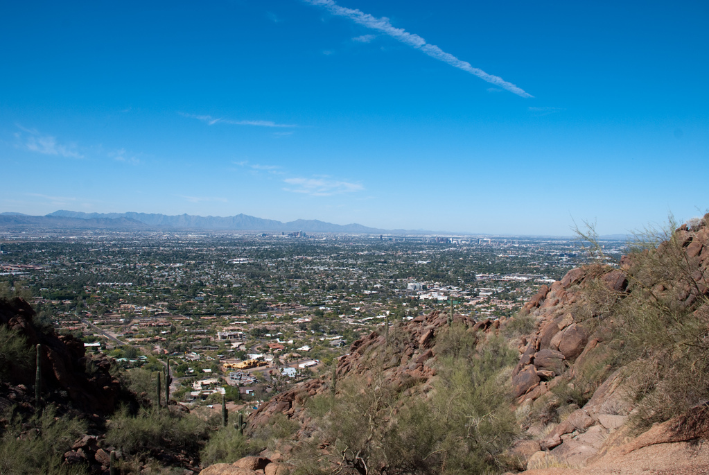 Looking down on Phoenix