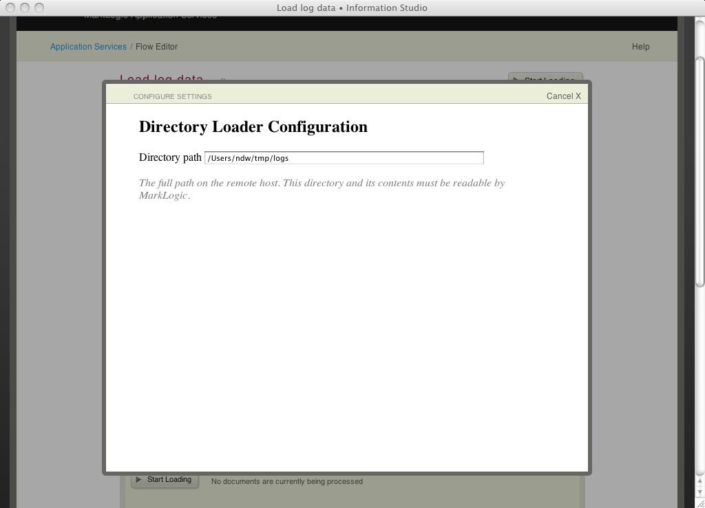 Configuring log loader