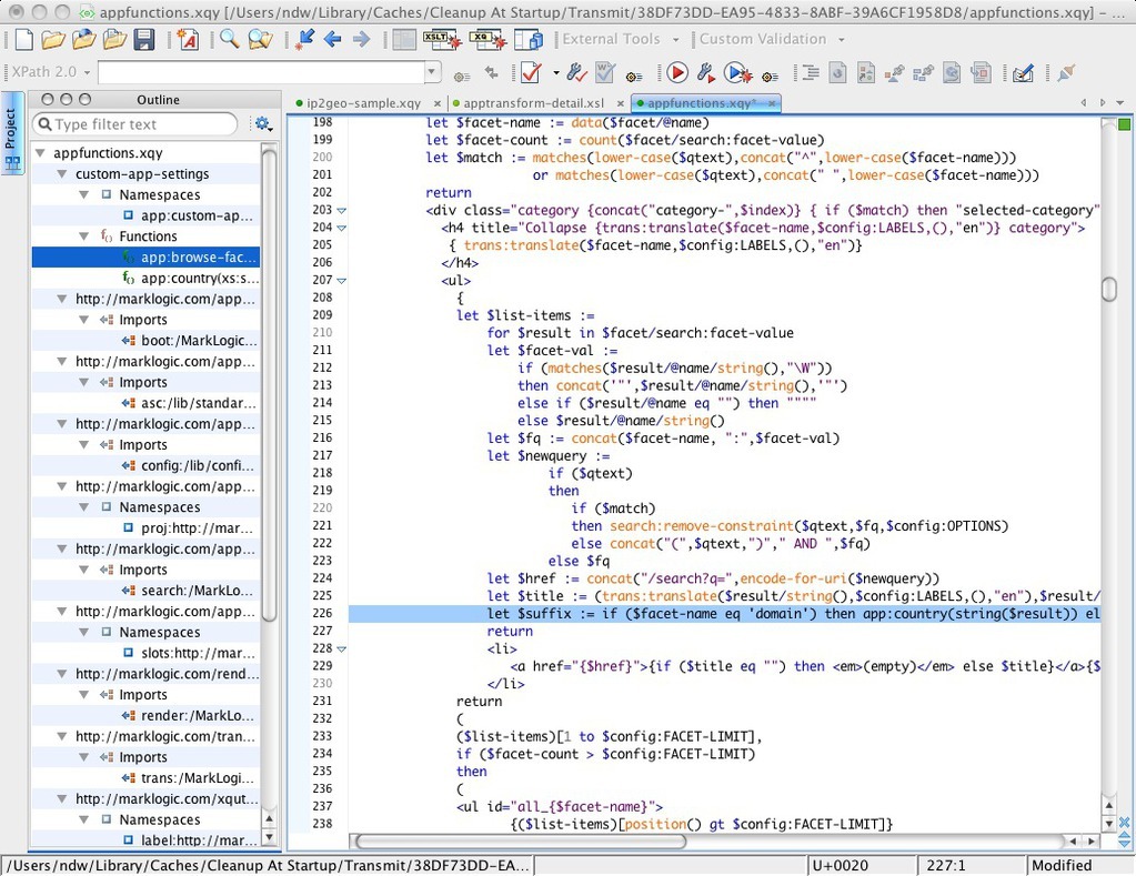 appfunctions.xqy (edited browse-facets function)