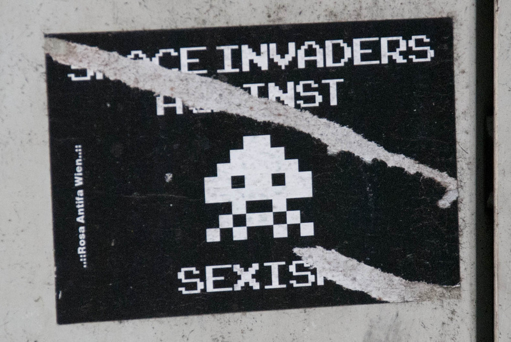 Space invaders against sexism
