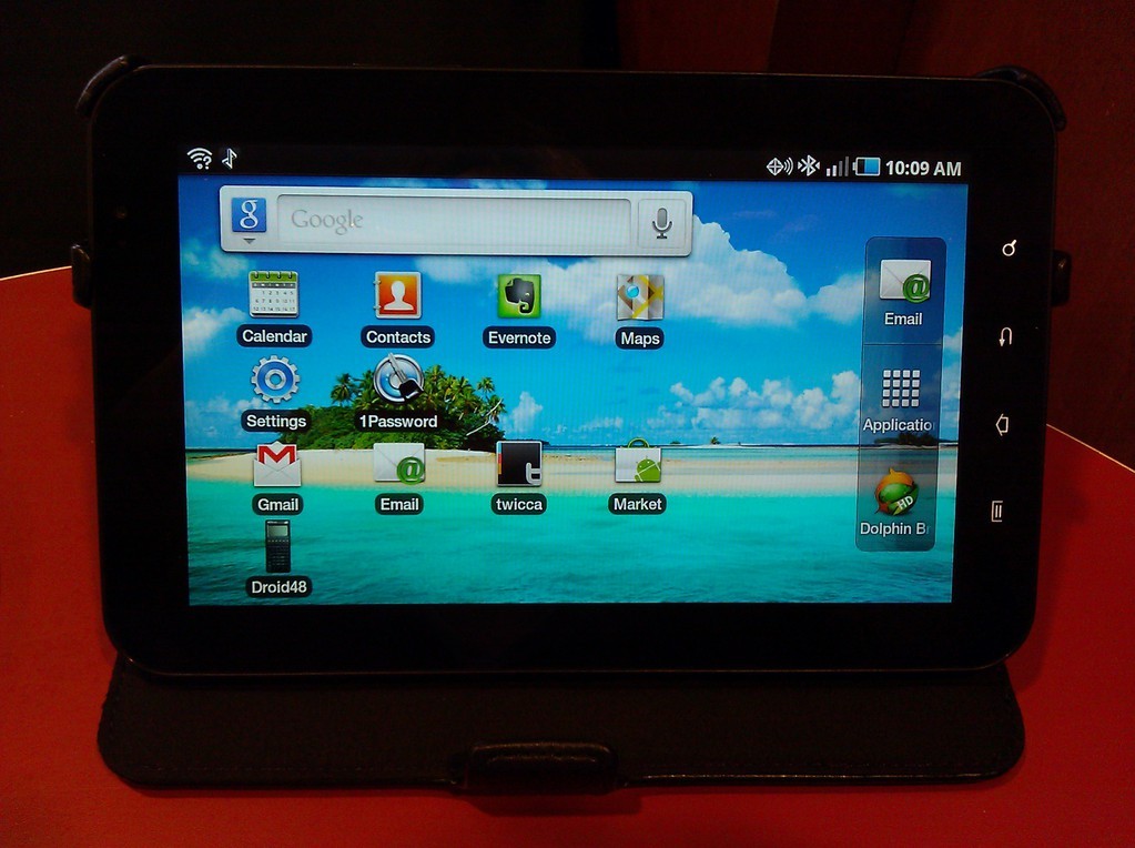 Galaxy home scree