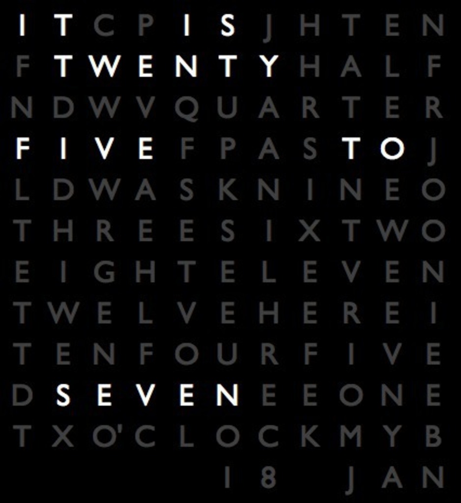 Word Clock (with message and date)