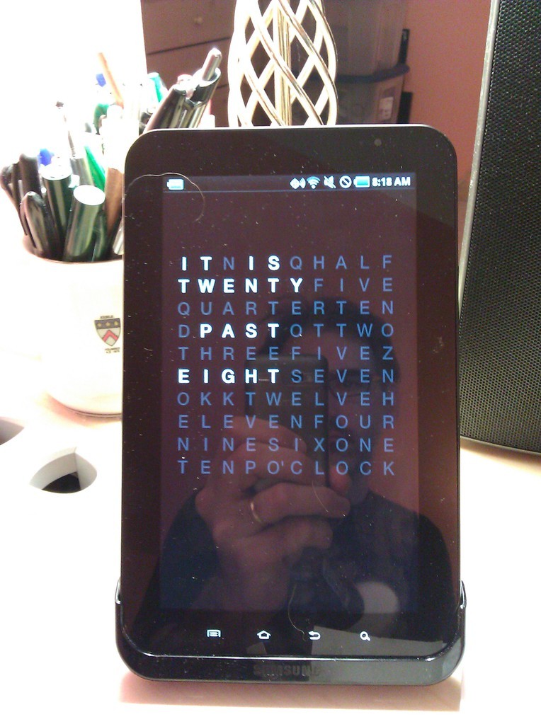 Word clock tablet