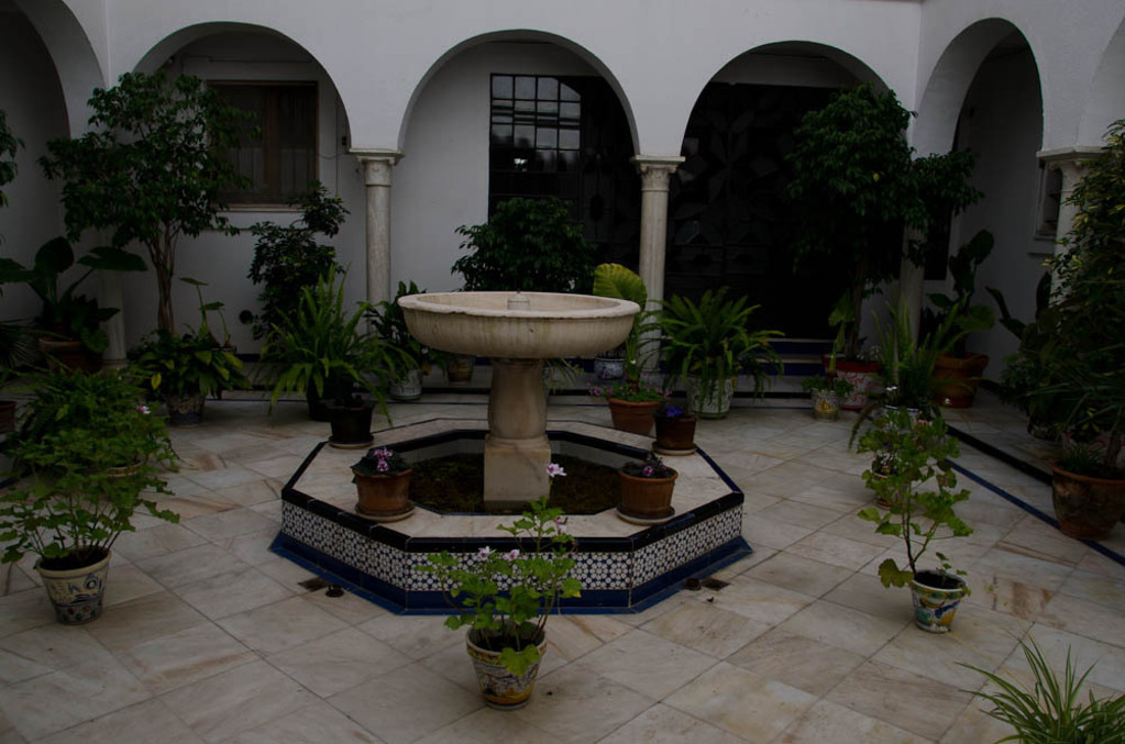Hotel courtyard fountain