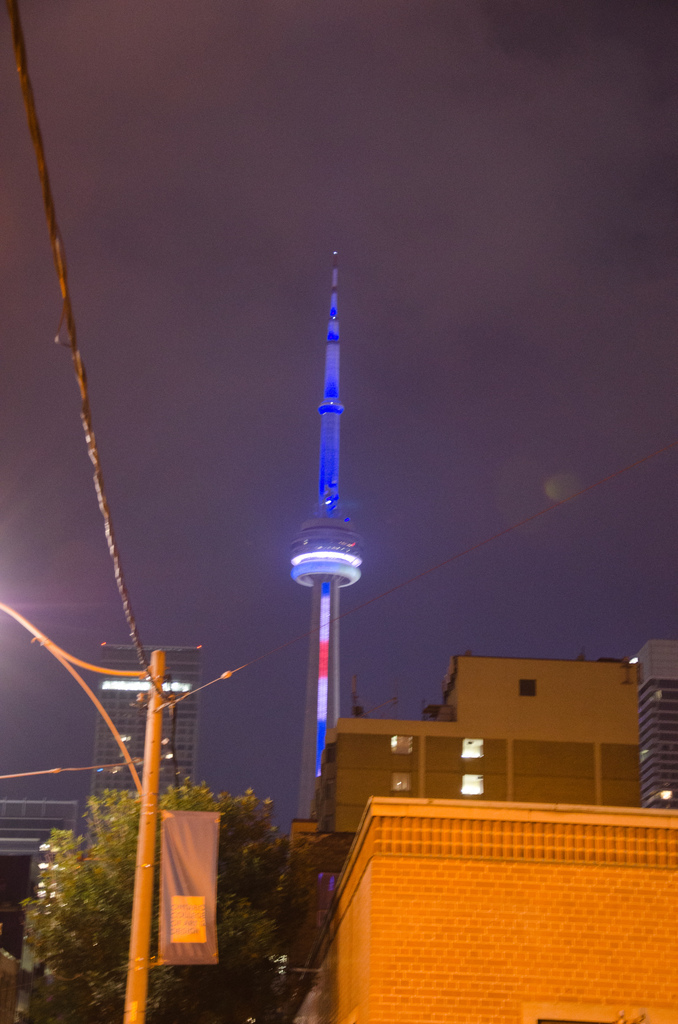 CN Tower by night