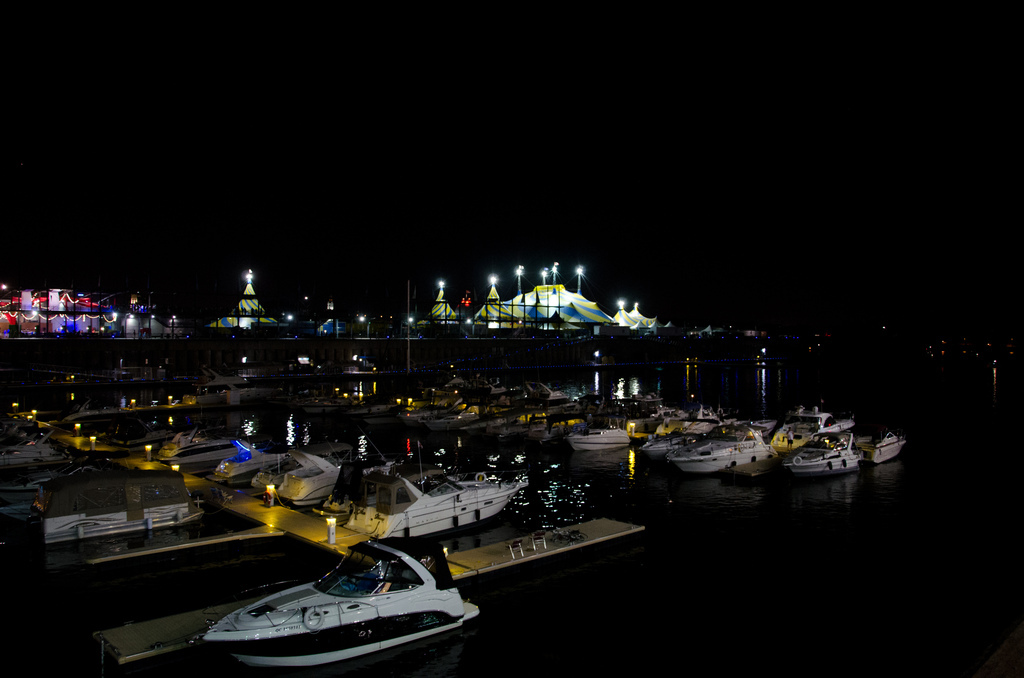 Harbor by night