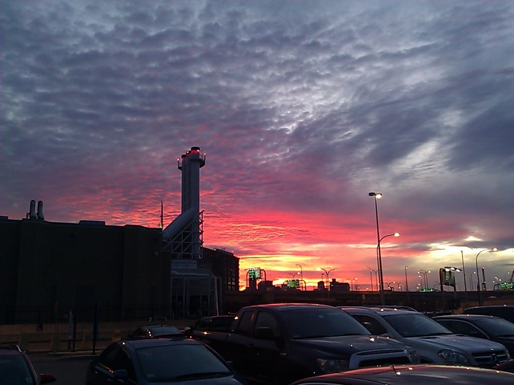 Sunset over Boston
