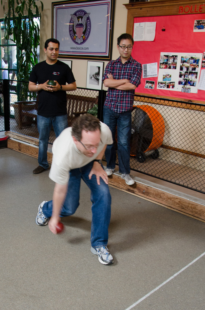 MarkLogic Engineering plays Bocce