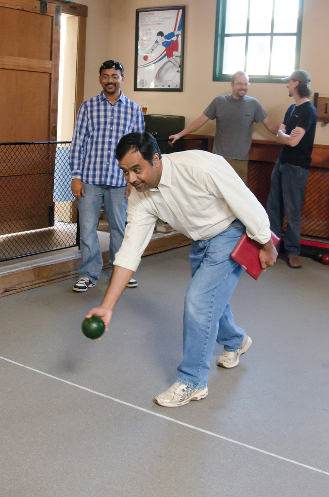 MarkLogic Engineering plays Bocce