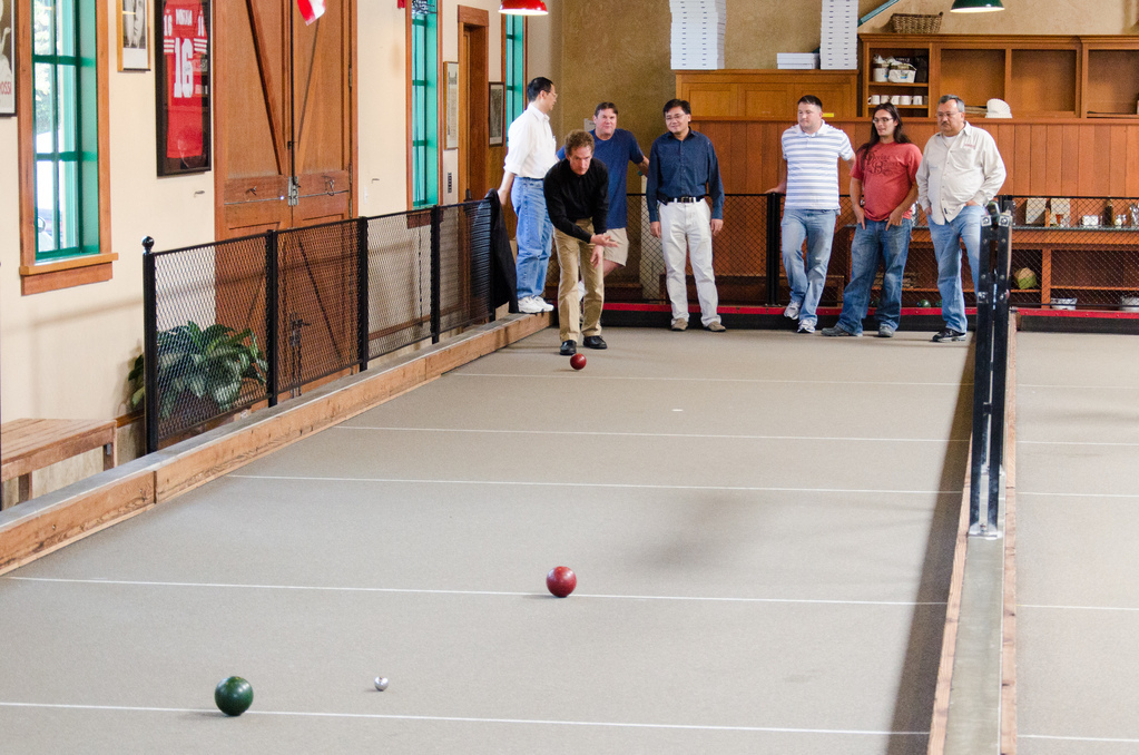MarkLogic Engineering plays Bocce