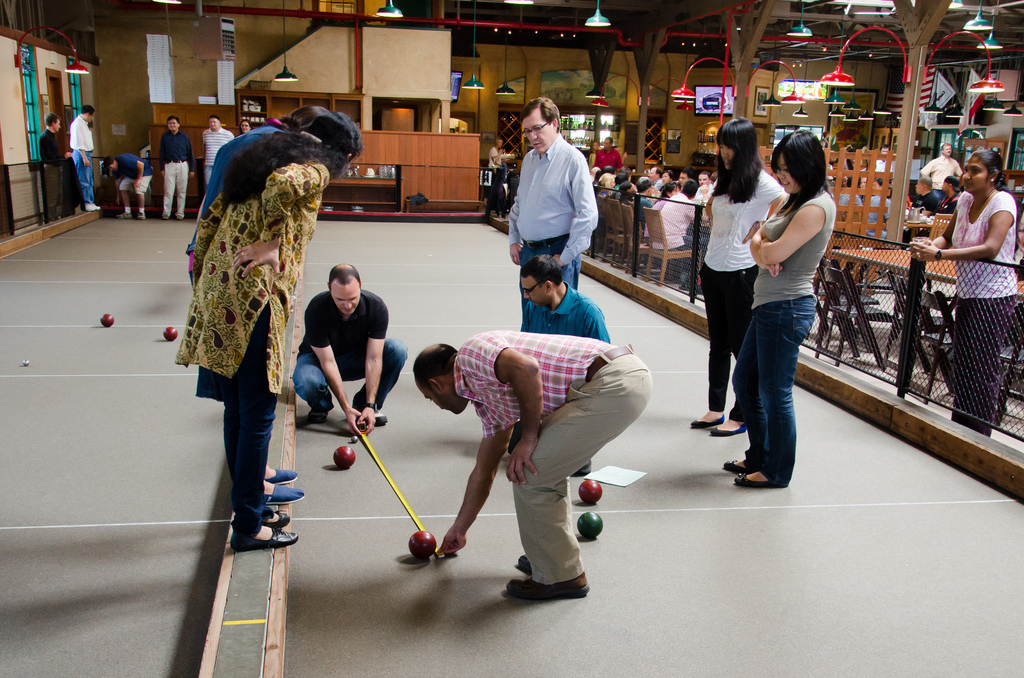 MarkLogic Engineering plays Bocce