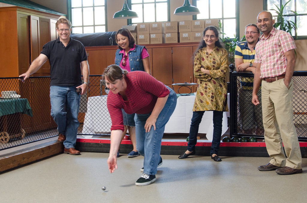 MarkLogic Engineering plays Bocce