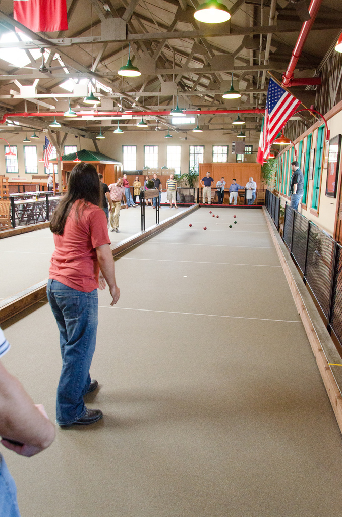 MarkLogic Engineering plays Bocce