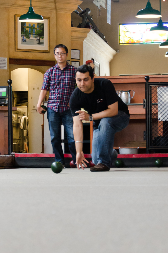 MarkLogic Engineering plays Bocce