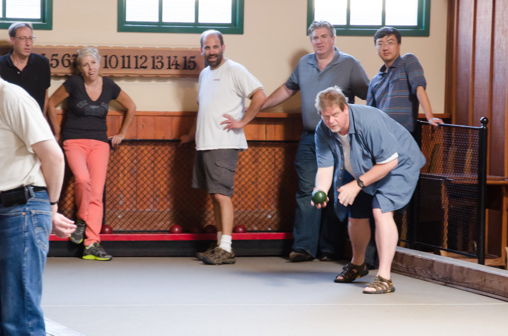 MarkLogic Engineering plays Bocce