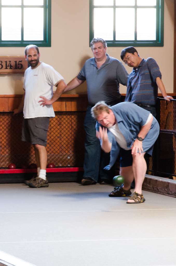 MarkLogic Engineering plays Bocce