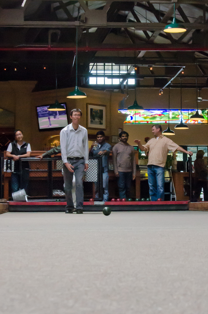 MarkLogic Engineering plays Bocce