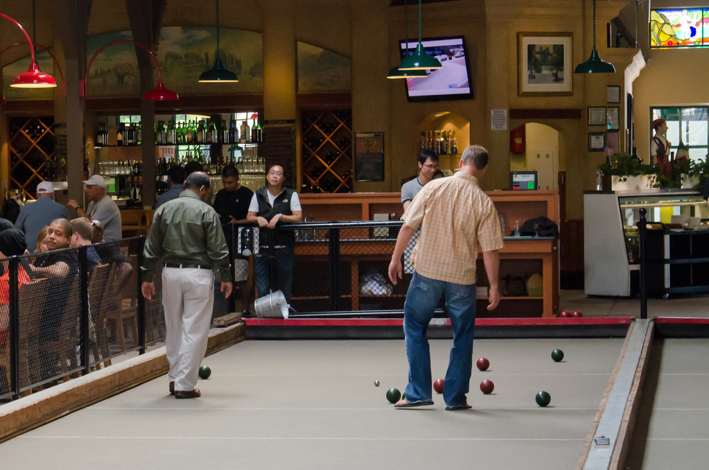 MarkLogic Engineering plays Bocce