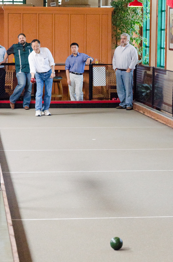 MarkLogic Engineering plays Bocce