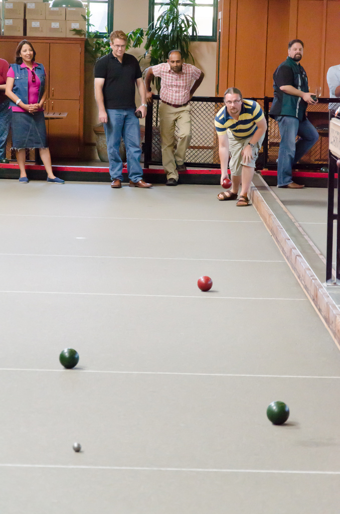 MarkLogic Engineering plays Bocce