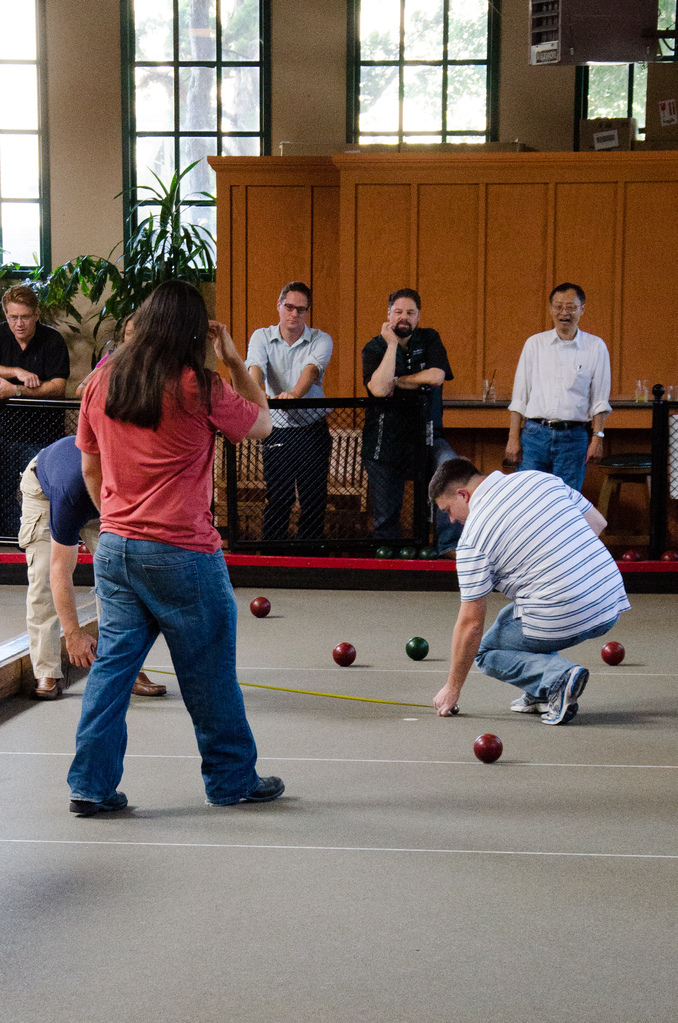 MarkLogic Engineering plays Bocce
